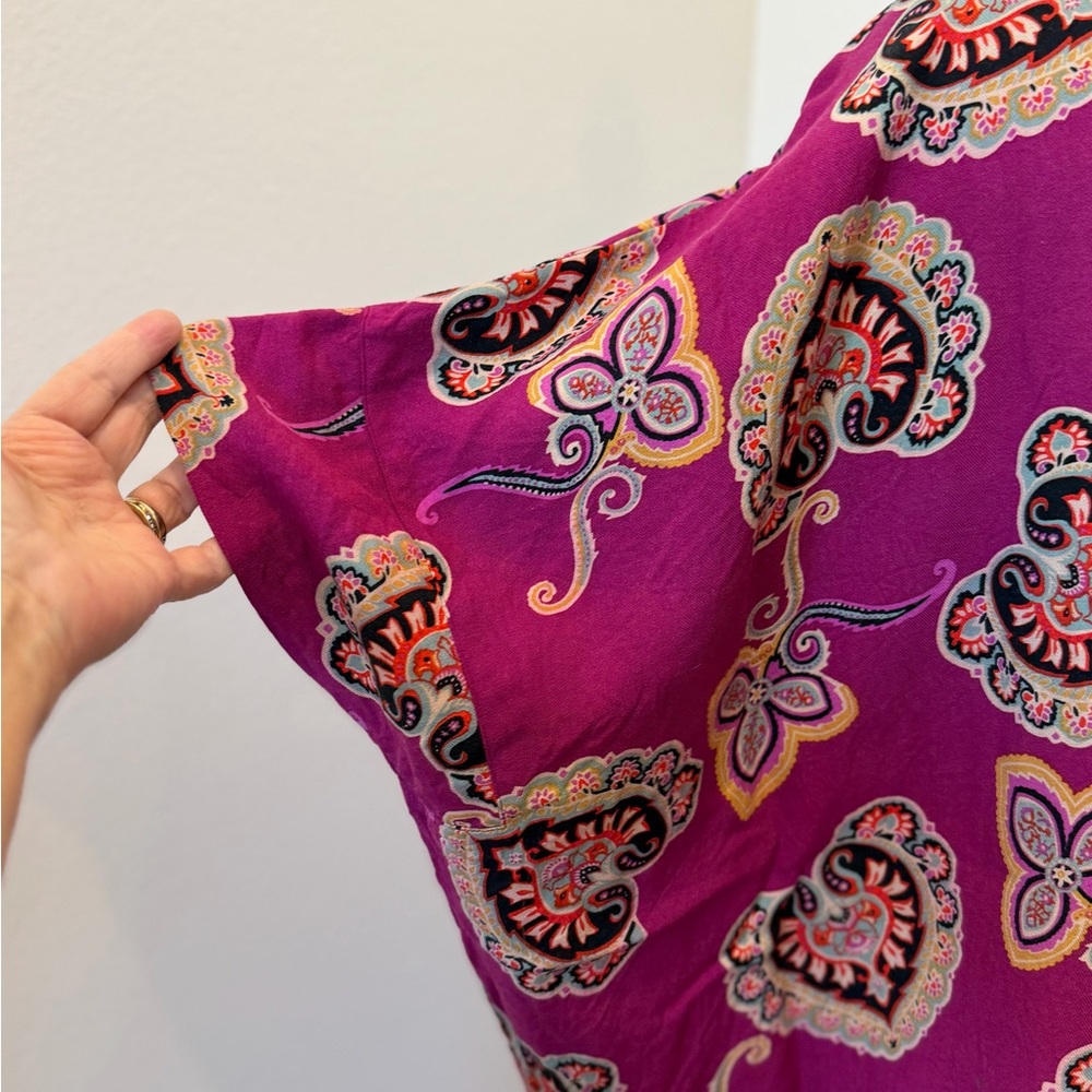 Natori Women's Floral Print Lounge Wear Top/Pants - Purple (Large) - Picture 8 of 15